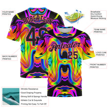 Load image into Gallery viewer, Custom 3D Pattern Design Abstract Iridescent Psychedelic Swirl Fluid Art Performance T-Shirt