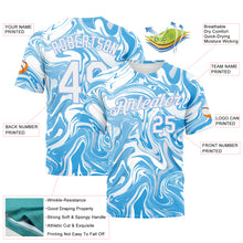 Load image into Gallery viewer, Custom 3D Pattern Design Abstract Ocean With Waves Fluid Art Performance T-Shirt