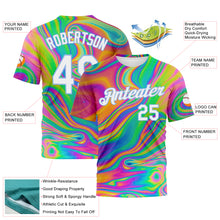 Load image into Gallery viewer, Custom 3D Pattern Design Abstract Colorful Psychedelic Fluid Art Performance T-Shirt