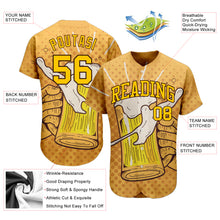 Load image into Gallery viewer, Custom 3D Pattern Design Let's Drink Authentic Baseball Jersey