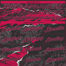 Load image into Gallery viewer, Custom Stitched Black Pink-White 3D Pattern Design Torn Paper Style Sports Pullover Sweatshirt Hoodie