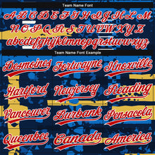 Load image into Gallery viewer, Custom Navy Red-White 3D Pattern Design Authentic Baseball Jersey