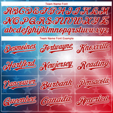 Load image into Gallery viewer, Custom Black Royal-Red 3D American Flag Fashion Authentic Baseball Jersey