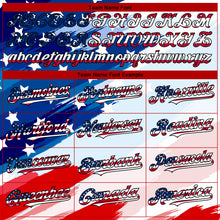 Load image into Gallery viewer, Custom White USA Flag Royal Red-Black 3D American Flag Fashion Authentic Baseball Jersey