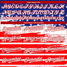 Load image into Gallery viewer, Custom Royal White-Red 3D American Flag Fashion Authentic Baseball Jersey