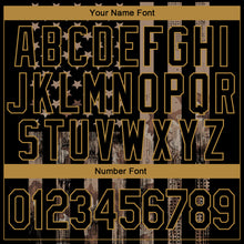 Load image into Gallery viewer, Custom Camo Black-Old Gold 3D American Flag Fashion Performance Salute To Service T-Shirt