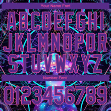 Load image into Gallery viewer, Custom Black Purple-Pink 3D Pattern Design Magic Mushrooms Over Sacred Geometry Psychedelic Hallucination Performance T-Shirt