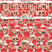 Load image into Gallery viewer, Custom Stitched Red Cream 3D Skull Fashion Flower Sports Pullover Sweatshirt Hoodie