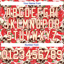 Load image into Gallery viewer, Custom Stitched Red Cream 3D Skull Fashion Flower Sports Pullover Sweatshirt Hoodie