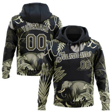 Load image into Gallery viewer, Custom Stitched Navy Olive-White 3D Pattern Design Elephant And Monkey Sports Pullover Sweatshirt Hoodie