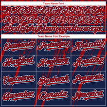 Load image into Gallery viewer, Custom Navy Red-Royal 3D American Flag Authentic Baseball Jersey