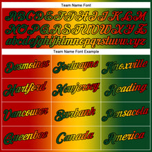 Load image into Gallery viewer, Custom Green Red Yellow-Black 3D Pattern Design Gradient Fashion Black History Month Performance T-Shirt