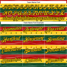 Load image into Gallery viewer, Custom Green Yellow-Black 3D Pattern Design Black History Month Performance T-Shirt