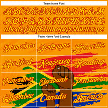 Load image into Gallery viewer, Custom Yellow Red 3D Pattern Design Black History Month Performance T-Shirt