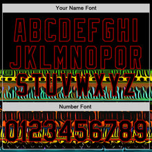 Load image into Gallery viewer, Custom Black Red 3D Pattern Design Traditional African Ethnic Style Authentic Baseball Jersey