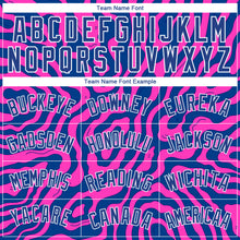 Load image into Gallery viewer, Custom Deep Pink Royal-White 3D Pattern Design Abstract Psychedelic Liquid Wave Authentic Basketball Jersey