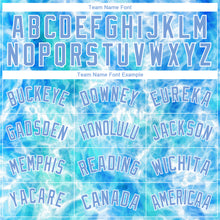 Load image into Gallery viewer, Custom Tie Dye Light Blue-White 3D Authentic Basketball Jersey