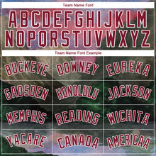 Load image into Gallery viewer, Custom White Maroon 3D Pattern Design Natural Landscape Watercolor Style Authentic Basketball Jersey