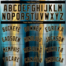 Load image into Gallery viewer, Custom Old Gold Black 3D Pattern Design Gold Foil Authentic Basketball Jersey