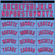 Load image into Gallery viewer, Custom Light Blue Pink-Black Side Panel Abstract Lines Authentic City Edition Basketball Jersey