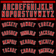 Load image into Gallery viewer, Custom Black Red-White Side Panel Abstract Lines Authentic City Edition Basketball Jersey