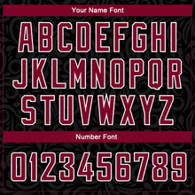 Load image into Gallery viewer, Custom Black Maroon-White Flower Authentic City Edition Basketball Jersey