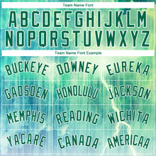 Load image into Gallery viewer, Custom Pea Green Kelly Green-White Abstract Watercolor Monsoon Authentic City Edition Basketball Jersey