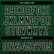 Load image into Gallery viewer, Custom Green Black-White Triangle Shapes Authentic City Edition Basketball Jersey