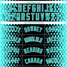 Load image into Gallery viewer, Custom Black Aqua-White Halftone Authentic City Edition Basketball Jersey