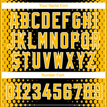 Load image into Gallery viewer, Custom Black Gold-White Halftone Authentic City Edition Basketball Jersey