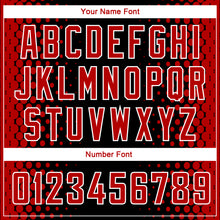 Load image into Gallery viewer, Custom Black Red-White Halftone Authentic City Edition Basketball Jersey