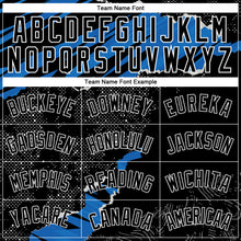 Load image into Gallery viewer, Custom Black Blue-White 3D Pattern Design Torn Paper Style Authentic Basketball Jersey
