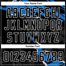 Load image into Gallery viewer, Custom Black Blue-White 3D Pattern Design Torn Paper Style Authentic Basketball Jersey