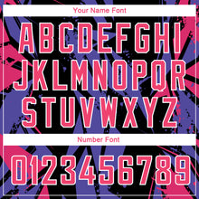 Load image into Gallery viewer, Custom Black Pink-Purple 3D Pattern Design Geometric Shapes Authentic Basketball Jersey