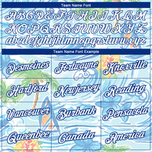 Load image into Gallery viewer, Custom White Royal 3D Pattern Design Beach Hawaii Palm Trees And Flowers Performance T-Shirt