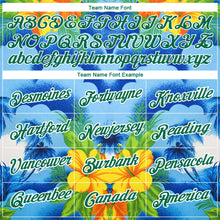 Load image into Gallery viewer, Custom White Kelly Green 3D Pattern Design Beach Hawaii Palm Trees And Flowers Performance T-Shirt