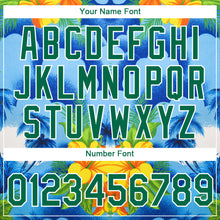 Load image into Gallery viewer, Custom White Kelly Green 3D Pattern Design Beach Hawaii Palm Trees And Flowers Performance T-Shirt