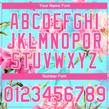 Load image into Gallery viewer, Custom Aqua Pink-White 3D Pattern Design Flowers Performance T-Shirt