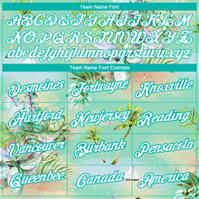 Load image into Gallery viewer, Custom Aqua White 3D Pattern Design Beach Hawaii Palm Trees Performance T-Shirt