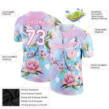 Load image into Gallery viewer, Custom Pink White 3D Pattern Design Flowers Performance T-Shirt