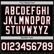 Load image into Gallery viewer, Custom Black White-Red Line Authentic Baseball Jersey