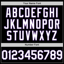 Load image into Gallery viewer, Custom Black White-Purple Line Authentic Baseball Jersey