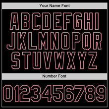 Load image into Gallery viewer, Custom Black Medium Pink Line Authentic Baseball Jersey