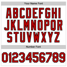 Load image into Gallery viewer, Custom White Red-Black Line Authentic Baseball Jersey