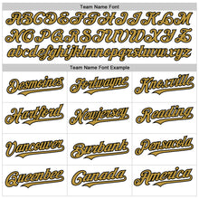 Load image into Gallery viewer, Custom White Black-Old Gold Line Authentic Baseball Jersey