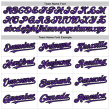 Load image into Gallery viewer, Custom White Purple-Black Line Authentic Baseball Jersey