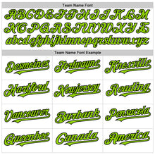 Load image into Gallery viewer, Custom White Neon Green-Black Line Authentic Baseball Jersey