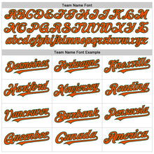 Load image into Gallery viewer, Custom White Green-Orange Line Authentic Baseball Jersey