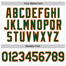 Load image into Gallery viewer, Custom White Green-Orange Line Authentic Baseball Jersey