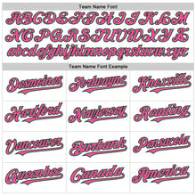 Load image into Gallery viewer, Custom White Green-Pink Line Authentic Baseball Jersey